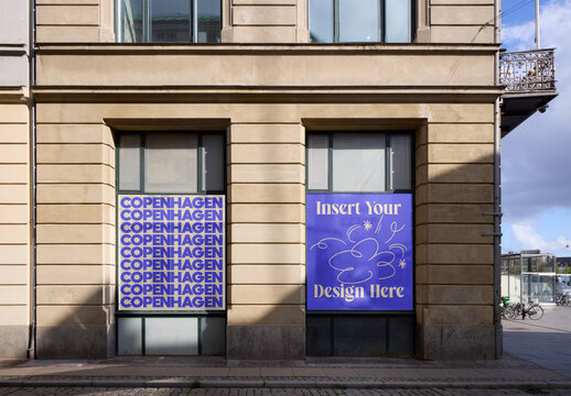 Two business Display on Copenhagen's City Street