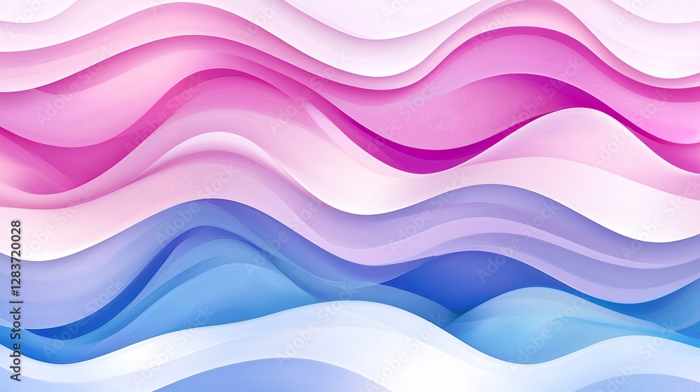 Poster abstract wavy background with pink and blue gradient colored smooth texture