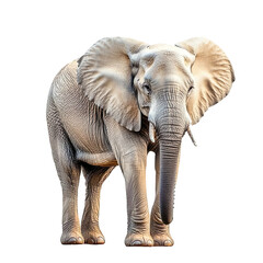 Obraz premium Elephant full body isolated on clean and clear white background