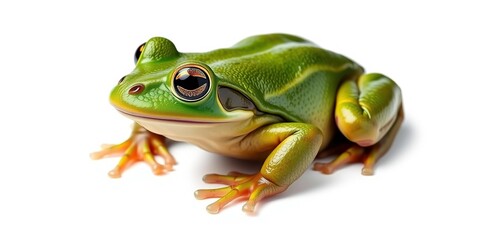 Fototapeta premium Majestic Bullfrog in Vibrant Aquatic Habitat