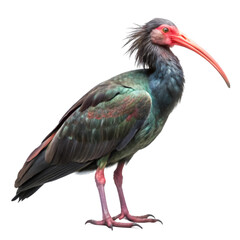Obraz premium Northern bald ibis isolated on transparent background