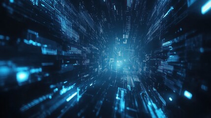 Fototapeta premium Abstract digital light rays creating a futuristic scene