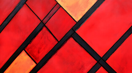 Red background with diagonal lines, a red color scheme
