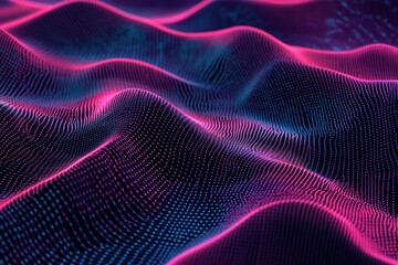 Fototapeta premium Abstract digital waves with vibrant colors and patterns