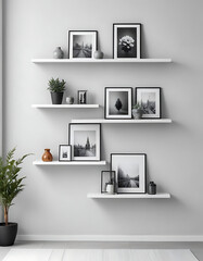 interior, shelf, room, home, design, furniture, 3d, wall, empty, house, book, bookshelf, illustration, window, office, frame, vector, architecture, light, indoor, decoration, building, business, blank