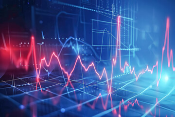 Colorful image of a graph with red and blue lines.