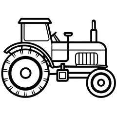 tractor on a white background