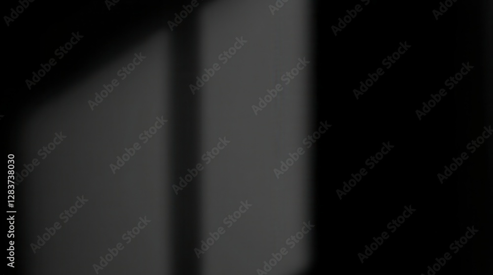 Poster abstract window shadows create a minimalist and modern aesthetic with light and dark contrast.