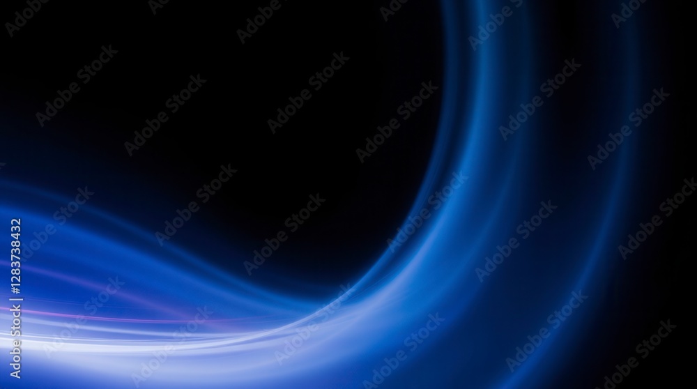 Aufkleber abstract blue light trails create a dynamic and futuristic background with a sense of motion and ene