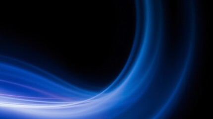Abstract blue light trails create a dynamic and futuristic background with a sense of motion and energy.