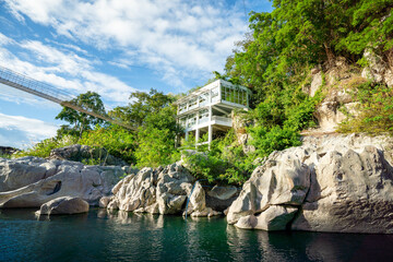 Minalungao National Park's Scenic River and Limestone Cliffs