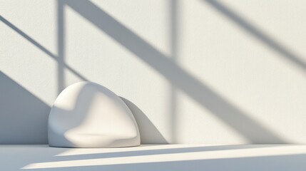 Minimalist White Background with Soft Shadow and Gradients Display