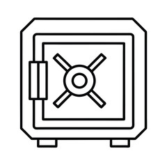 bank safe with gold coin