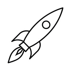 Fototapeta premium rocket isolated on white background