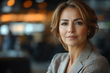 Obraz premium Confident Mature Woman in Business Attire