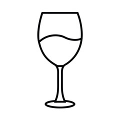 wine glass isolated on white
