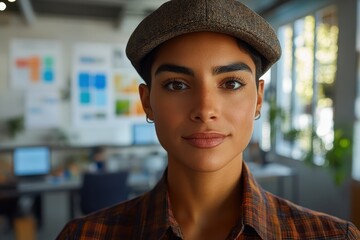 Confident Young Female Creative Professional in Modern Office