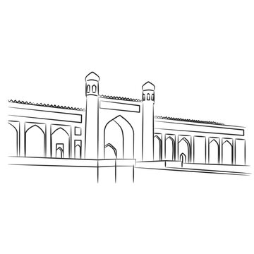 Khudayar Khan Palace Vector Drawing