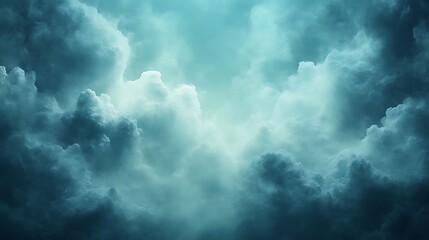 Obraz premium Ethereal Green Storm Clouds with Light Burst