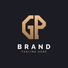 Fototapeta premium GP Logo Design. Modern, Minimal, Elegant and Luxury GP Logo. Alphabet Letter GP Logo Design for Brand Corporate Business Identity.