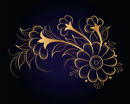 Vector tropical flowers. Floral botanical flower. Isolated illustration element. Vector wildflower for background, texture, wrapper pattern, frame, or border.