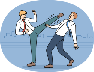 Fierce competition among business men caused scramble for positions and opportunities to gain new clients. Fierce competition and struggle of company managers who want to achieve goal at any cost