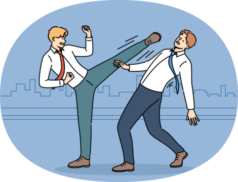 Fierce competition among business men caused scramble for positions and opportunities to gain new clients. Fierce competition and struggle of company managers who want to achieve goal at any cost