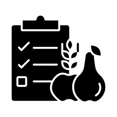 Balanced Meal – Checklist and Ingredients Representing Healthy Nutrition