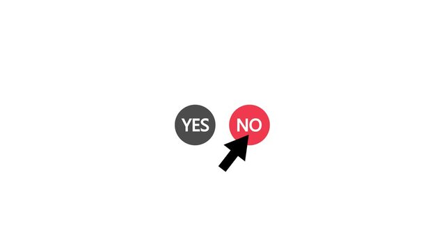 Yes green check mark and no red crossed switch button.On and off tumbler. User Interface template with toggle switch button yes or no