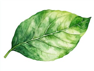 Obraz premium Lush Green Watercolor Wash. Abstract Leafy Texture on White, Evoking Nature and Freshness