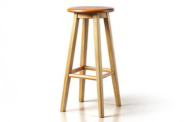 Wooden Stool: A simple yet elegant wooden stool, captured in sharp focus, showcasing the natural grain and texture of the wood, evoking a sense of warmth and rustic charm. 