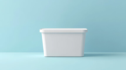 Plastic ice cream tub container mockup. 3d white paper yogurt round package box vector with different view design. Realistic blank clear gelato icecream product tube packaging template for branding