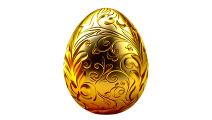 Luxurious Golden Egg with Ornate Fabergé-Inspired Engravings – Elegant and Royal Design, easter, egg, decoration, ball, holiday, sphere, christmas, gold, symbol, egg
