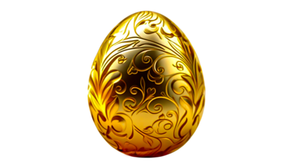 Luxurious Golden Egg with Ornate Fabergé-Inspired Engravings – Elegant and Royal Design, easter, egg, decoration, ball, holiday, sphere, christmas, gold, symbol, egg
