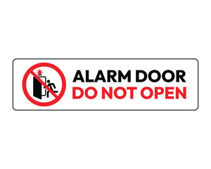 Alarm Door Warning Sign Security Alert High Quality Vector