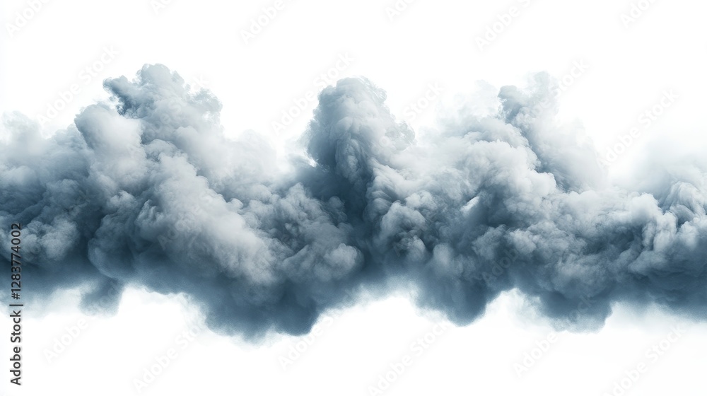 Poster dynamic gray clouds on a light background for artistic projects