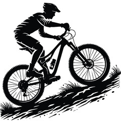 Mountain Biking Silhouette