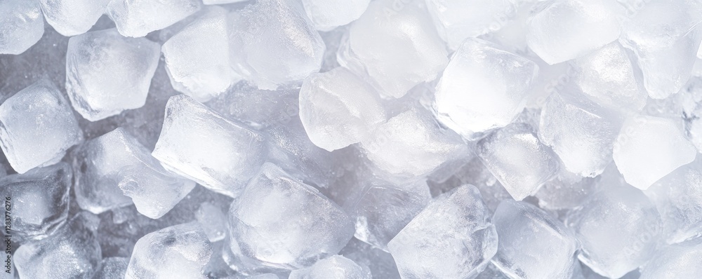 Poster intricate details of natural ice provide a unique background texture featuring clear crisp ice cubes