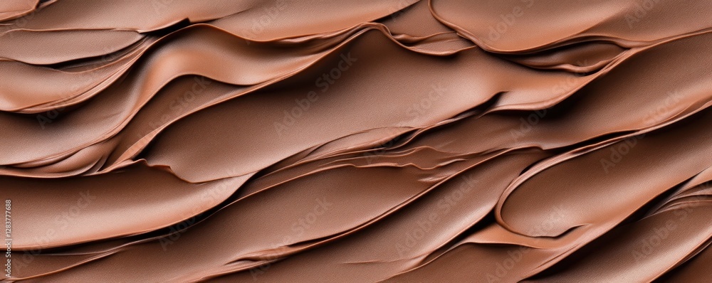 Poster this creamy melted chocolate texture features smooth flowing waves of dark brown. the appealing desi