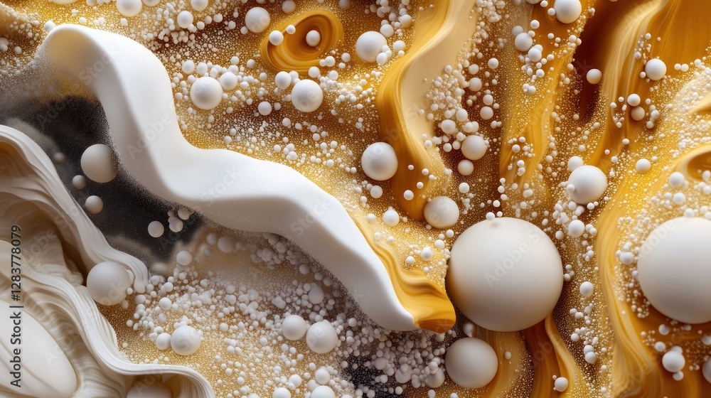 Poster vibrant textures of microorganisms displayed across a rich background showcase abstract patterns and