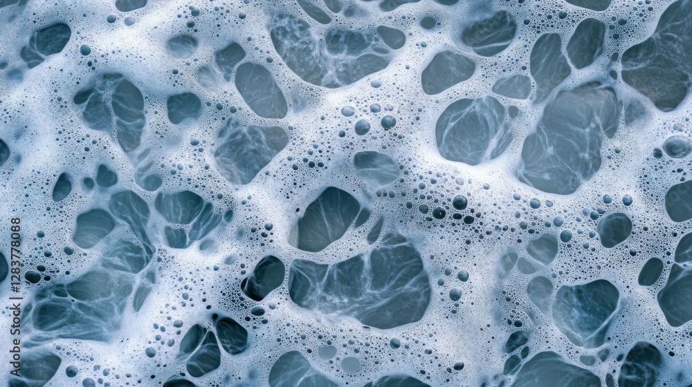 Poster intricate microorganisms texture showcases a fluid pattern of bubbles and organic shapes. this backg