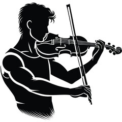 Violinist Silhouette