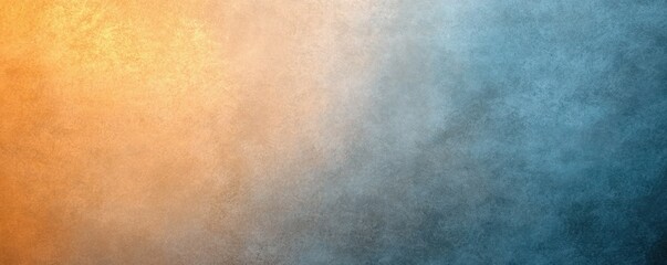 A grunge texture background features a blend of warm orange and cool blue tones creating an eye-catching backdrop. Ideal for use in designs websites or artistic endeavors