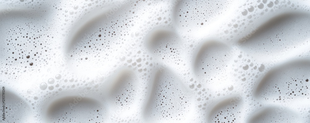Poster textured background features soft foam with gentle bubbles creating a calm and soothing appearance. 