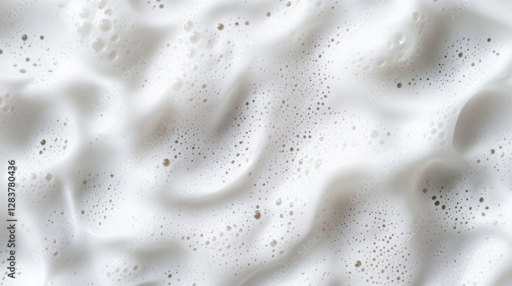 Poster soft white foam with gentle waves and bubbles makes a versatile background for design projects provi