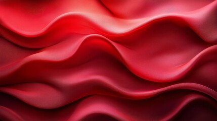 Fototapeta premium Abstract Red Fabric Waves: A Textured Background