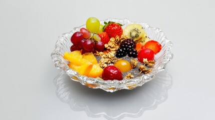 Colorful Fruit and Granola Bowl: A Healthy and Delicious Breakfast Parfait
