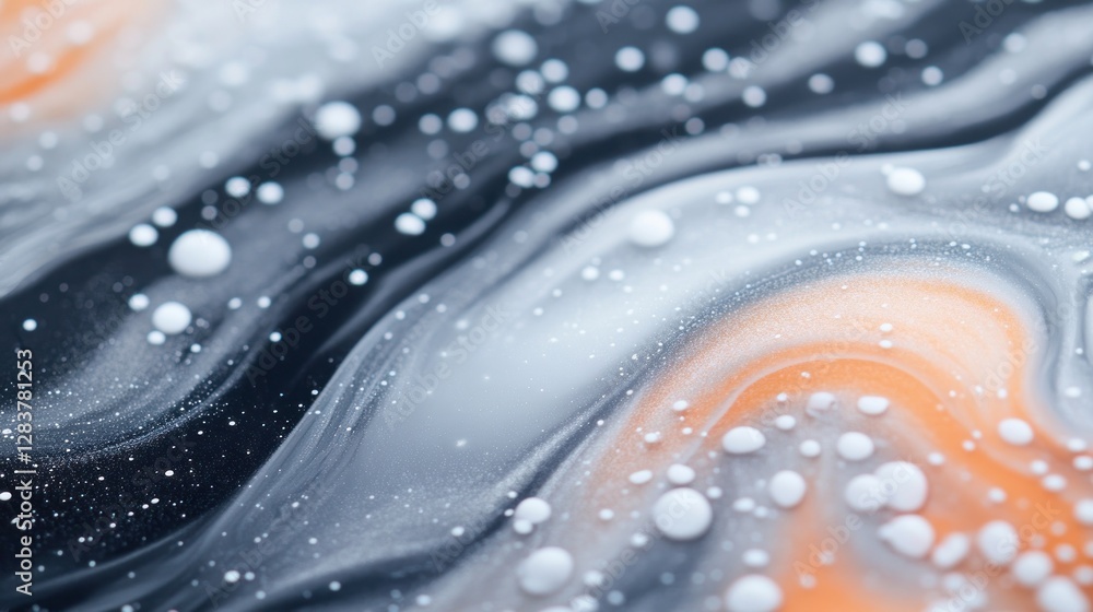 Poster a captivating galaxy texture background showcases a blend of swirling colors with hues of black whit