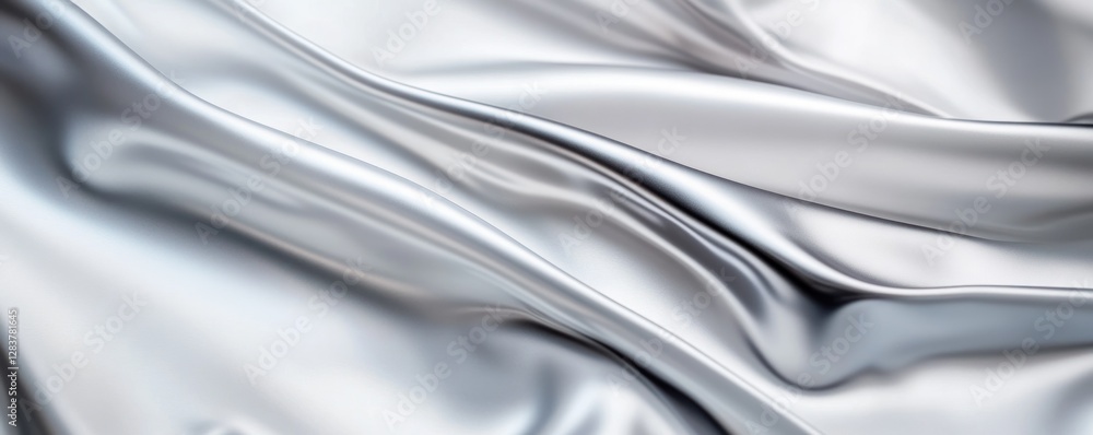 Poster smooth and glossy plastic texture showcases soft waves and reflective surface providing ample copy s