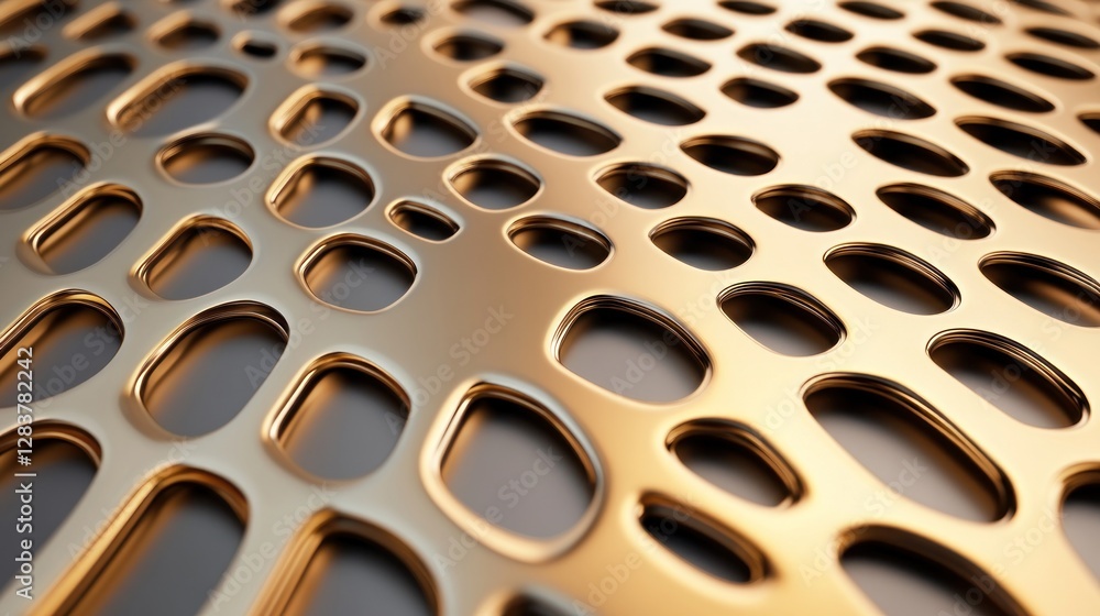 Poster this alluring gold metal texture features intricate patterns with various shapes that create a strik